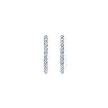 Load image into Gallery viewer, Gabriel &amp; Co. 3 Carat &quot;In &amp; Out&quot; Classic Diamond Hoop Earrings
