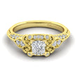Load image into Gallery viewer, Gabriel &amp; Co. &quot;Abel&quot; Princess Cut Diamond Halo Engagement Ring
