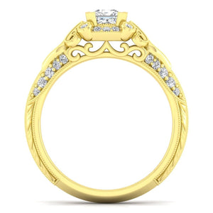 Gabriel & Co. "Abel" Princess Cut Diamond Halo Engagement Ring