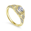 Load image into Gallery viewer, Gabriel &amp; Co. &quot;Abel&quot; Round Halo Vintage Diamond Engagement Ring
