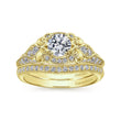Load image into Gallery viewer, Gabriel &amp; Co. &quot;Abel&quot; Vintage Style Curved Engraved Diamond Wedding Band
