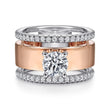 Load image into Gallery viewer, Gabriel &amp; Co. &quot;Aiza&quot; Wide Diamond Engagement Ring

