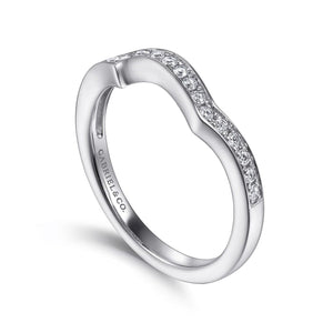 Gabriel & Co. "Aleesa" Curved Diamond Wedding Ring