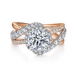 Load image into Gallery viewer, Gabriel &amp; Co. &quot;Anzura&quot; Halo Diamond Engagement Ring
