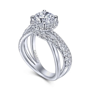 Gabriel & Co. "Anzura" Halo Diamond Engagement Ring