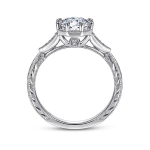 Gabriel & Co. Art Deco Inspired Diamond Engagement Ring