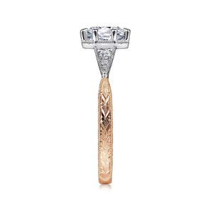 Gabriel & Co. Art Deco Inspired Diamond Engagement Ring