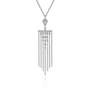 Gabriel & Co. Art Deco Style Diamond Chandelier Pendant
