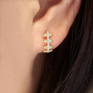 Gabriel & Co. Beaded Pavé 10MM Diamond Huggie Earrings