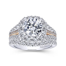 Load image into Gallery viewer, Gabriel &amp; Co. &quot;Bleecker&quot; Halo Diamond Engagement Ring
