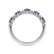 Load image into Gallery viewer, Gabriel &amp; Co. Blue Sapphire &amp; Diamond Five Stone Band
