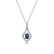 Load image into Gallery viewer, Gabriel&amp; Co. Blue Sapphire &amp; Diamond Teardrop Pendant
