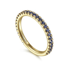 Load image into Gallery viewer, Gabriel &amp; Co. Blue Sapphire Stackable Ring
