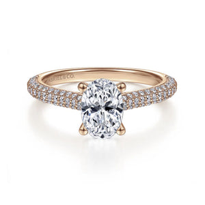 Gabriel & Co. "Brexley" Classic Diamond Halo Engagement Ring