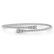 Load image into Gallery viewer, Gabriel &amp; Co. Bujukan Bead Bypass Bangle with Graduating Diamond Caps

