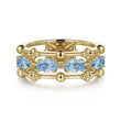 Load image into Gallery viewer, Gabriel &amp; Co. Bujukan Blue Topaz Easy Stackable Ring
