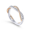 Load image into Gallery viewer, Gabriel &amp; Co. Bypass Twist Diamond Wedding Band
