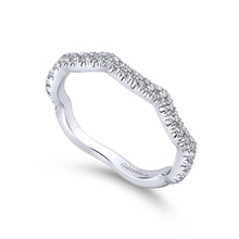 Load image into Gallery viewer, Gabriel &amp; Co. Calm Curved Diamond Wedding Band
