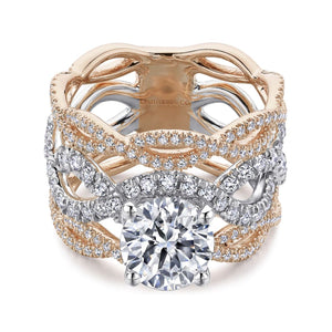 Gabriel & Co. "Calm" Wide Twist Diamond Engagement Ring