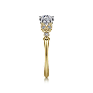 Gabriel & Co. "Celia" Victorian Style Diamond Engagement Ring