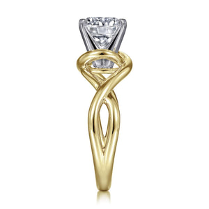 Gabriel & Co. "Celine" Bypass Twist Diamond Engagement Ring