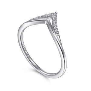 Gabriel & Co. Chevron Diamond Ring