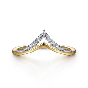 Gabriel & Co. Chevron Diamond Ring