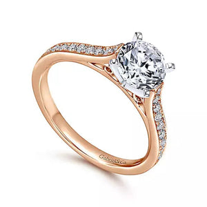 Gabriel & Co. Classic Cathedral Diamond Engagement Ring