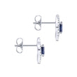 Load image into Gallery viewer, Gabriel &amp; Co. Contemporary Oval Sapphire Halo Diamond Cluster Earrings
