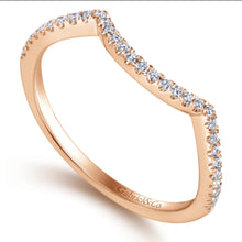 Load image into Gallery viewer, Gabriel &amp; Co. &quot;Courtney&quot; Curved Diamond Wedding Band
