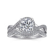 Load image into Gallery viewer, Gabriel &amp; Co. &quot;Courtney&quot; Twist Diamond Halo Engagement Ring
