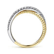 Load image into Gallery viewer, Gabriel &amp; Co. Criss Cross Layered Diamond Ring
