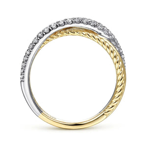 Gabriel & Co. Criss Cross Layered Diamond Ring