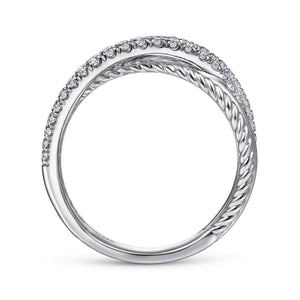 Gabriel & Co. Criss Cross Layered Diamond Ring