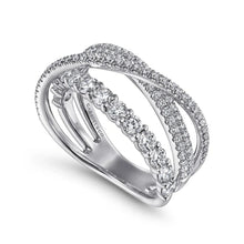 Load image into Gallery viewer, Gabriel &amp; Co. Criss Crossing Layered Diamond Ring
