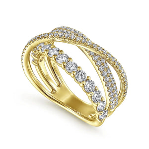 Gabriel & Co. Criss Crossing Layered Diamond Ring