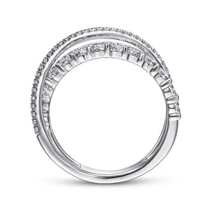 Gabriel & Co. Criss Crossing Layered Diamond Ring