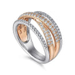 Load image into Gallery viewer, Gabriel &amp; Co. Criss Crossing Multi Row Diamond Ring
