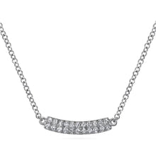 Load image into Gallery viewer, Gabriel &amp; Co. Curved Pave Diamond Bar Necklace
