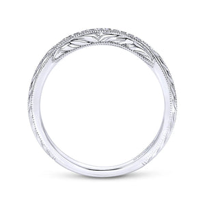 Gabriel & Co. Curved Victorian Style Wedding Band