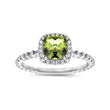 Load image into Gallery viewer, Gabriel &amp; Co. Cushion Halo Round Cut Peridot Diamond Ring
