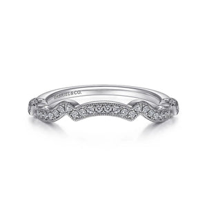 Gabriel & Co. Diamond "Adela" Curved Wedding Ring