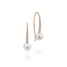 Load image into Gallery viewer, Gabriel &amp; Co. Diamond and Cultured Pearl Drop Earrings
