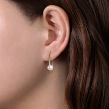 Load image into Gallery viewer, Gabriel &amp; Co. Diamond and Cultured Pearl Drop Earrings
