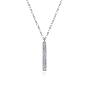 Gabriel & Co. Diamond Bar Pendant Necklace