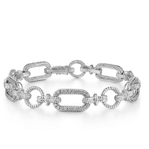 Gabriel & Co. Diamond Bracelet with Alternating Links
