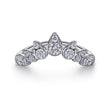 Load image into Gallery viewer, Gabriel &amp; Co. Diamond Burst Curved Chevron Fashion Ring
