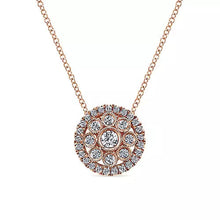 Load image into Gallery viewer, Gabriel &amp; Co. Diamond Cluster Vintage Style Pendant
