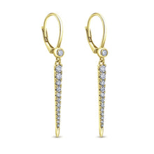 Load image into Gallery viewer, Gabriel &amp; Co. Diamond Dangle &quot;Slice&quot; Earrings

