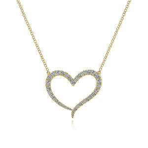 Gabriel & Co. Diamond Heart Pendant